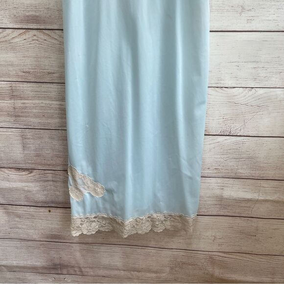 VINTAGE DIXIE BELLE FULL SLIP IN BLUE - Picture 3 of 7